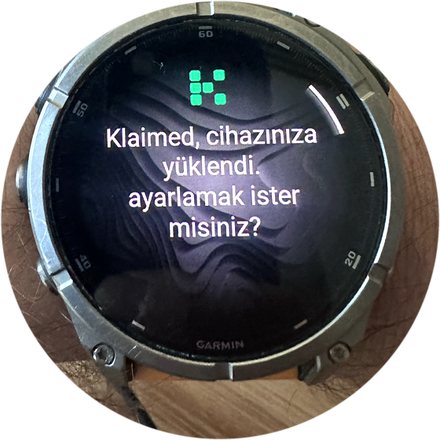 Saatte Klaimed kurulum uyarısı