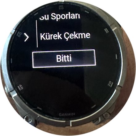 Kürek Çekme seçili, Bitti
